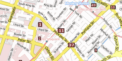 Manchester Art Gallery Manchester Stadtplan